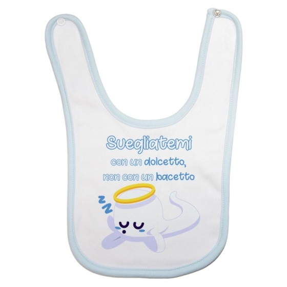 Bavaglino neonato svegliatemi con un dolcetto non con un bacetto Halloween