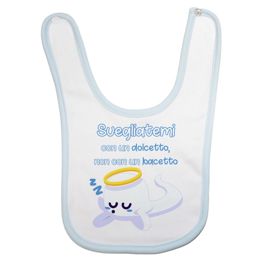 Bavaglino neonato svegliatemi con un dolcetto non con un bacetto Halloween