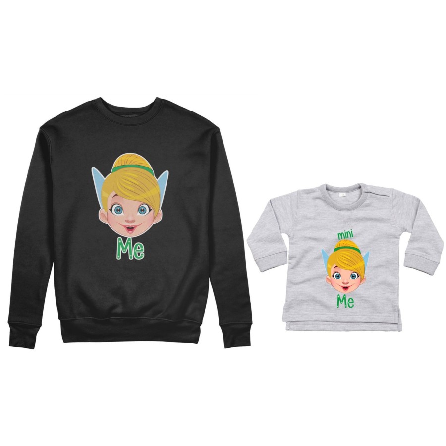 Coordinato felpe o body lupetto neonata madre figlia me trilly mini trilly Per la mamma