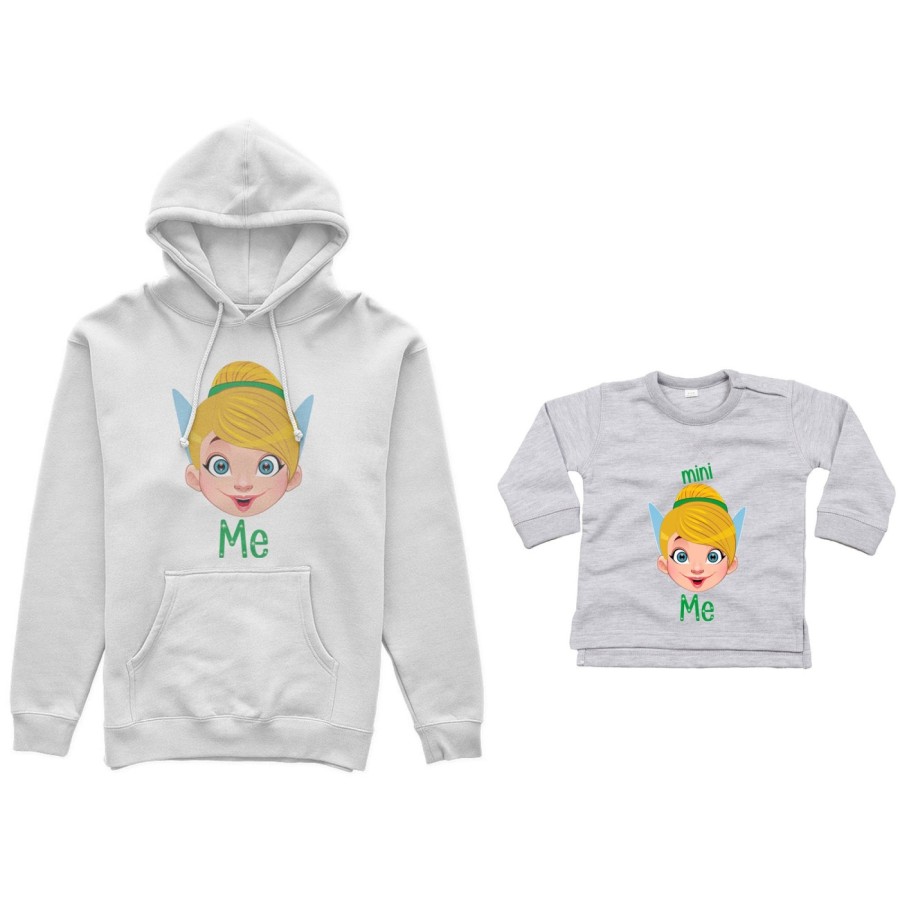 Coordinato felpe o body lupetto neonata madre figlia me trilly mini trilly Per la mamma