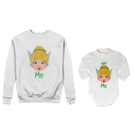 Coordinato felpe o body lupetto neonata madre figlia me trilly mini trilly Per la mamma