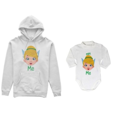 Coordinato felpe o body lupetto neonata madre figlia me trilly mini trilly Per la mamma