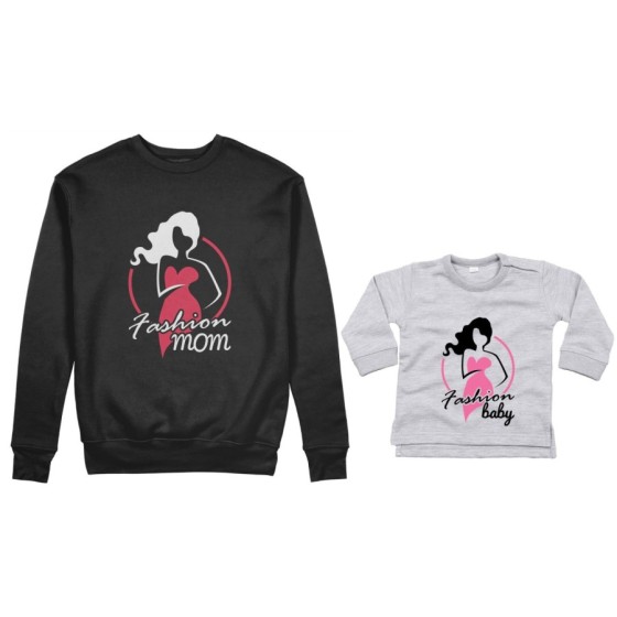 Coordinato felpe o body lupetto neonata madre figlia fashion mom fashion baby Per la mamma