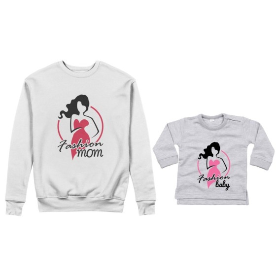 Coordinato felpe o body lupetto neonata madre figlia fashion mom fashion baby Per la mamma 2