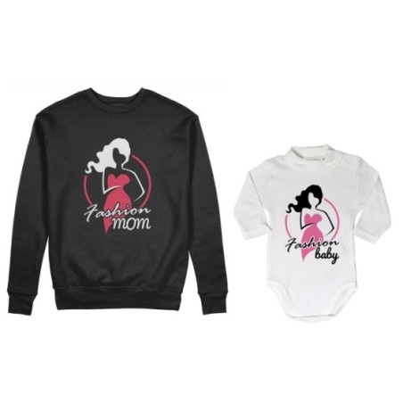 Coordinato felpe o body lupetto neonata madre figlia fashion mom fashion baby Per la mamma