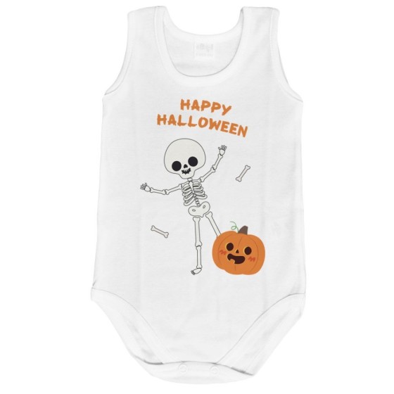 Body neonato happy halloween con scheletro e zucca danzerini Halloween
