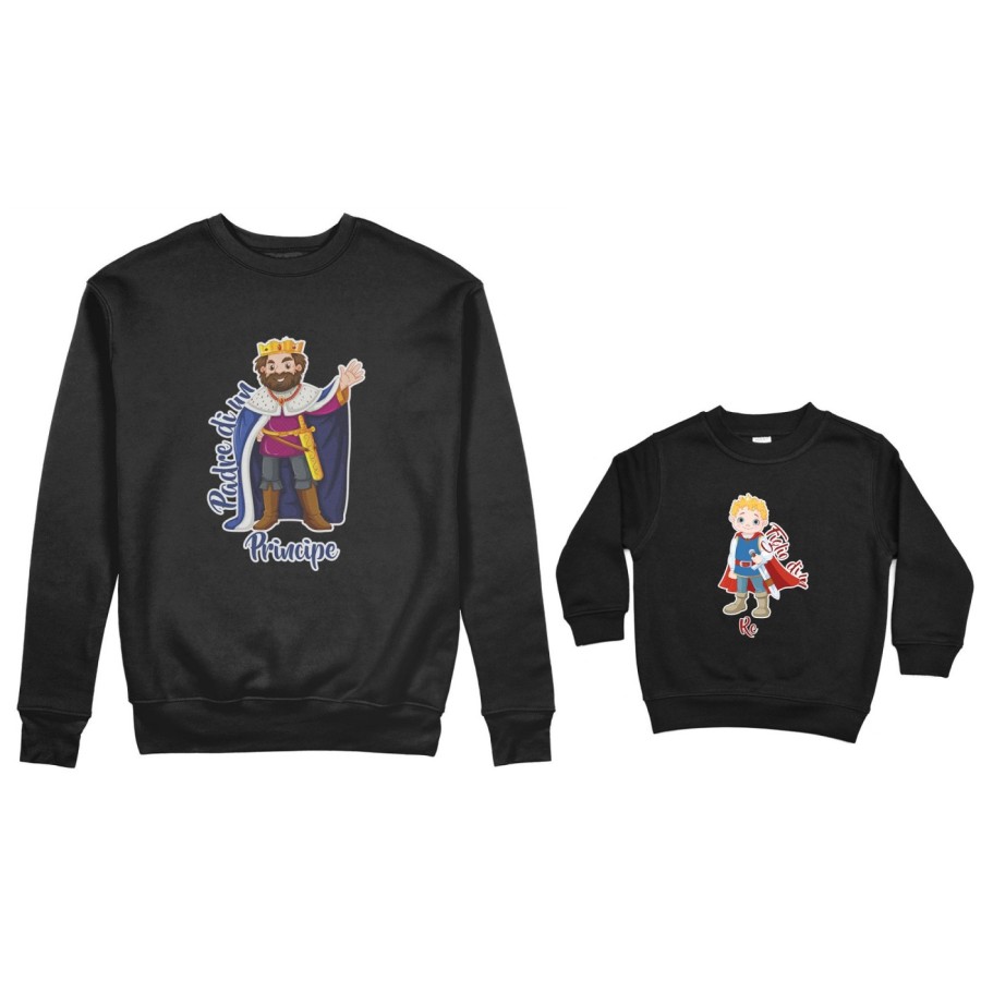 Coordinato felpe padre figlio padre di un principe figlio di un re Per il papà