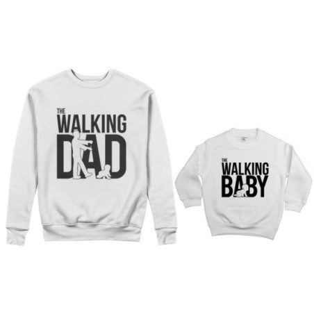Coordinato felpe padre figlio the walking dad the walking baby Per il papà