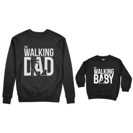 Coordinato felpe padre figlio the walking dad the walking baby Per il papà