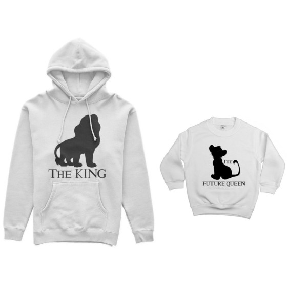 Coordinato felpe padre figlio the king the future king lion Per il papà 2