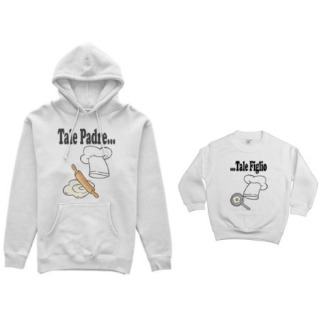Coordinato felpe padre figlio tale padre tale figlia tale...