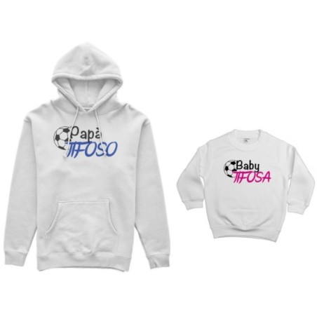 Coordinato felpe padre figlio papà tifoso baby tifoso