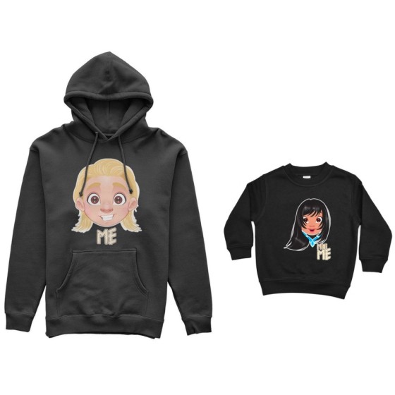 Coordinato felpe padre figlia me john smith  mini pocahontas Per il papà