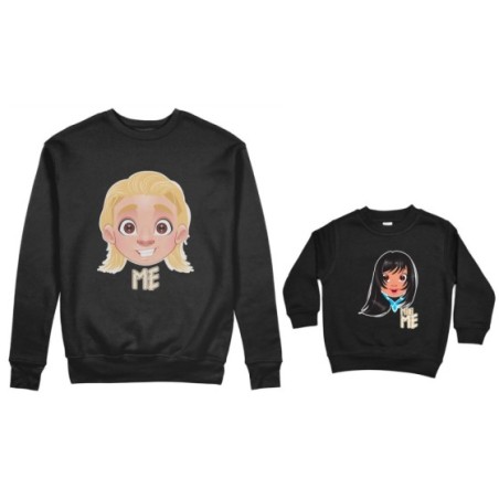 Coordinato felpe padre figlia me john smith  mini pocahontas Per il papà