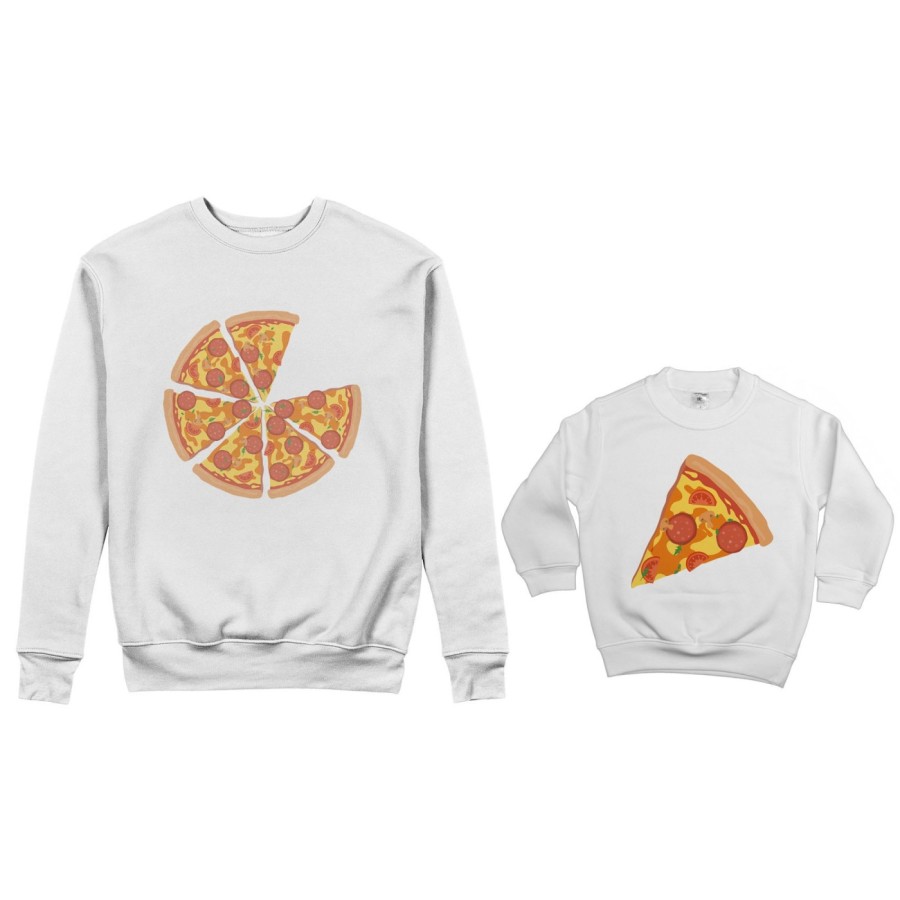 Coordinato felpe padre figlio pizza Per il papà
