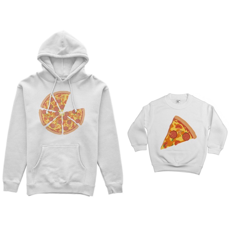 Coordinato felpe padre figlio pizza Per il papà