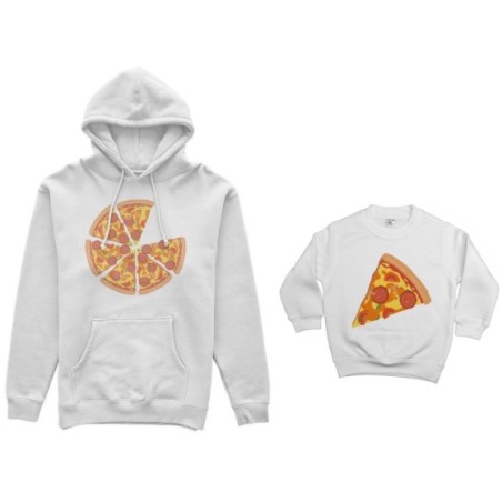 Coordinato felpe padre figlio pizza Per il papà