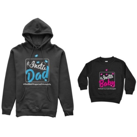 Coordinato felpe padre figlio insta dad insta baby Per il papà