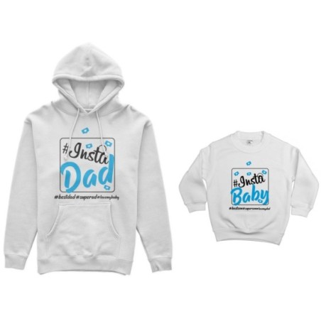 Coordinato felpe padre figlio insta dad insta baby Per il papà