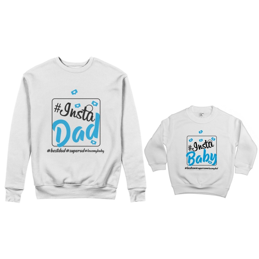 Coordinato felpe padre figlio insta dad insta baby Per il papà