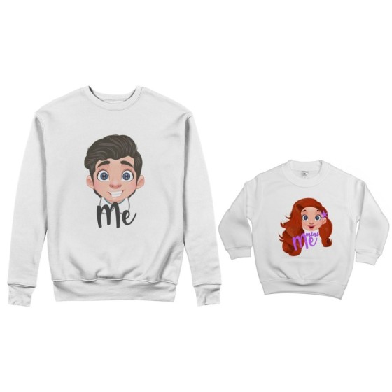 Coordinato felpe padre figlia me erik mini ariel Per il papà 2