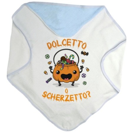 Accappatoio neonato con zucca dolcetto o scherzetto?