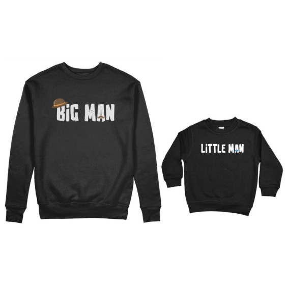 Coordinato felpe padre figlio big man little man little lady Per il papà 2