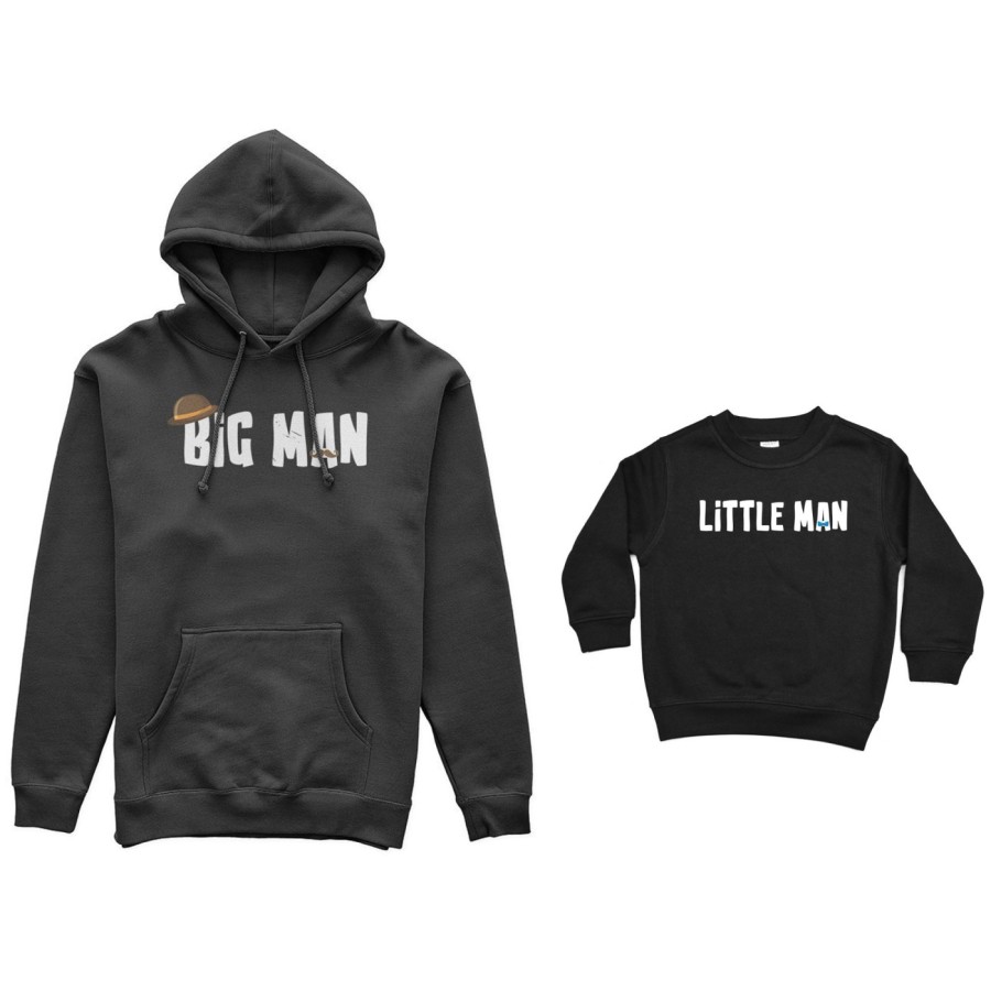 Coordinato felpe padre figlio big man little man little lady Per il papà