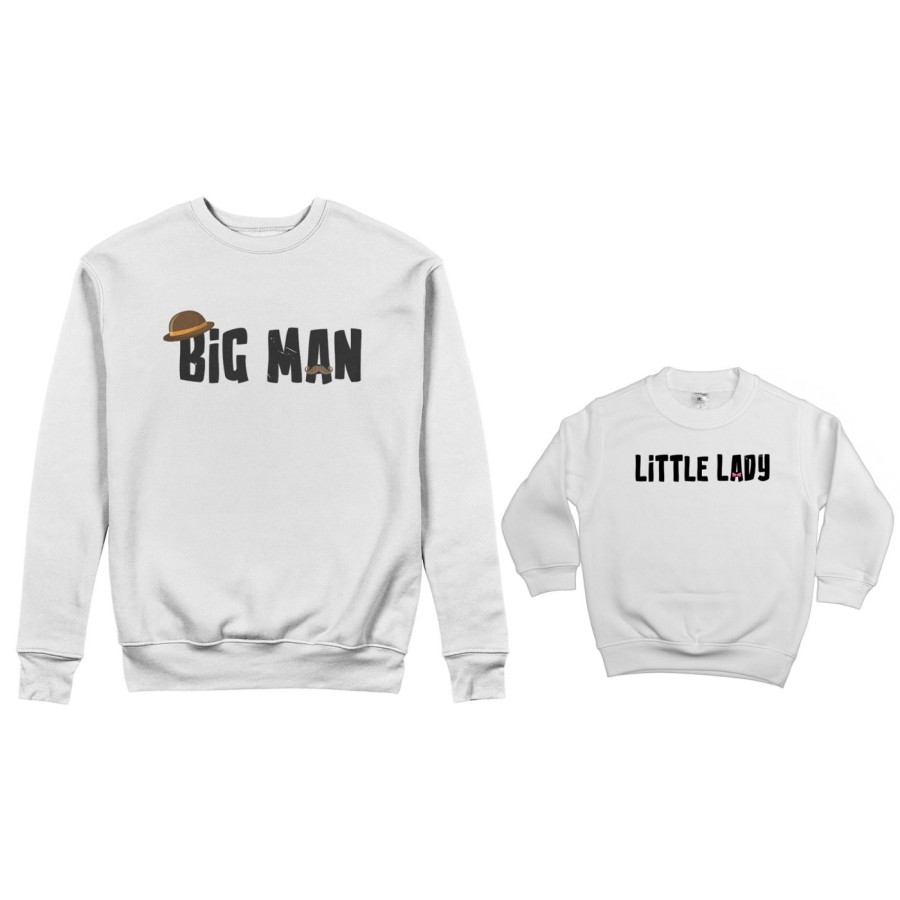 Coordinato felpe padre figlio big man little man little lady Per il papà