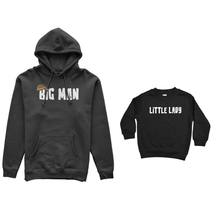 Coordinato felpe padre figlio big man little man little lady Per il papà