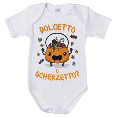 Body neonato con zucca dolcetto o scherzetto?