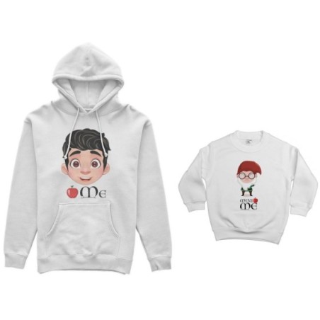 Coordinato felpe padre figlio me principe florian mini nano 