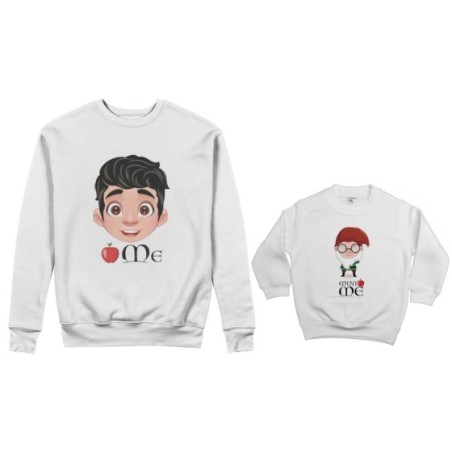 Coordinato felpe padre figlio me principe florian mini nano  Per il papà