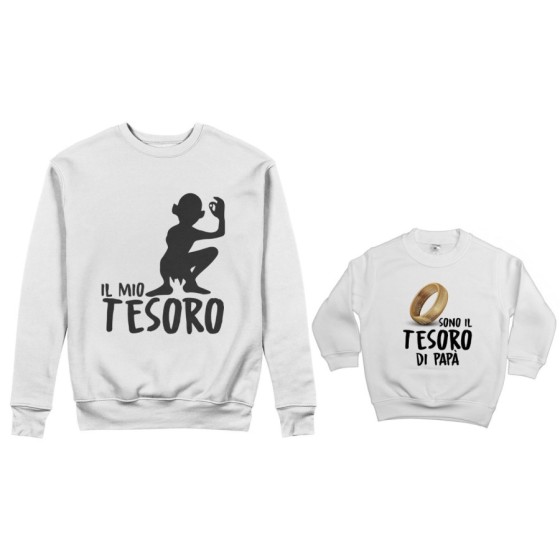Coordinato felpe padre figlio il mio tesoro Per il papà 2