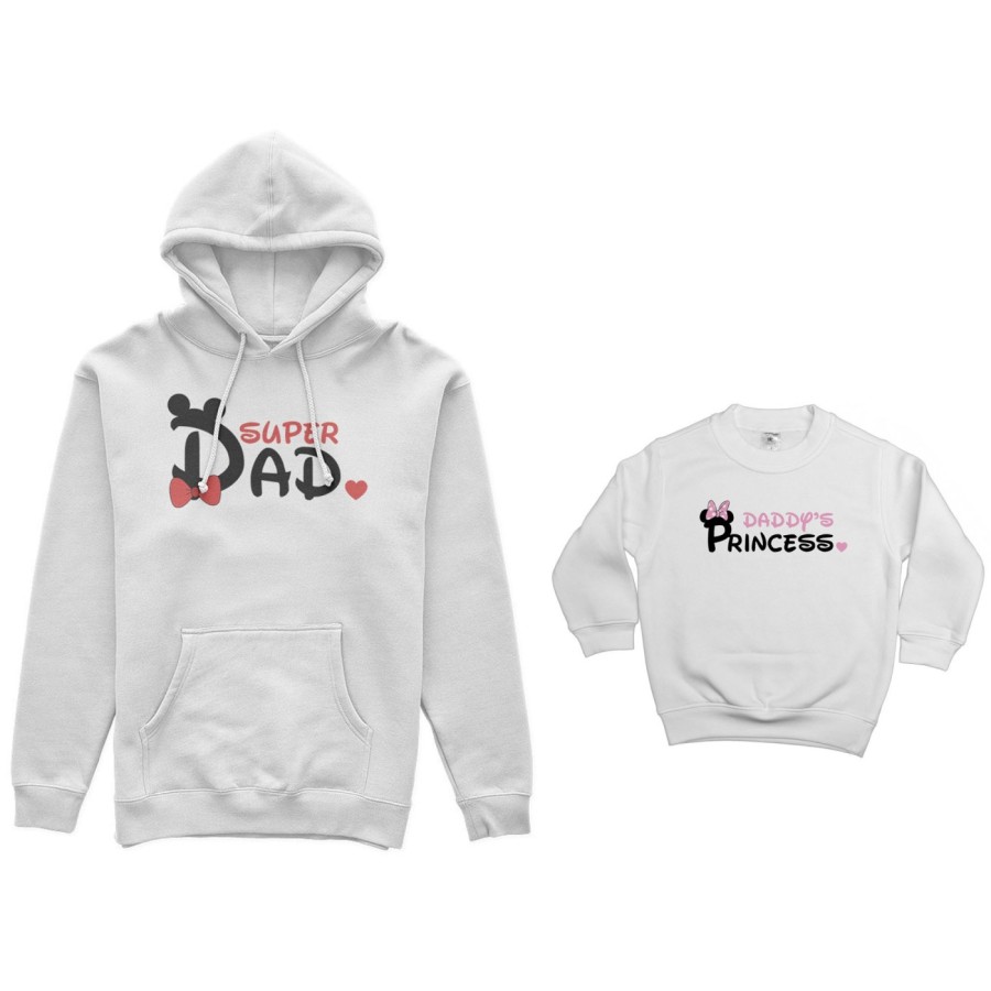 Coordinato felpe padre figlio super dad mickey Per il papà