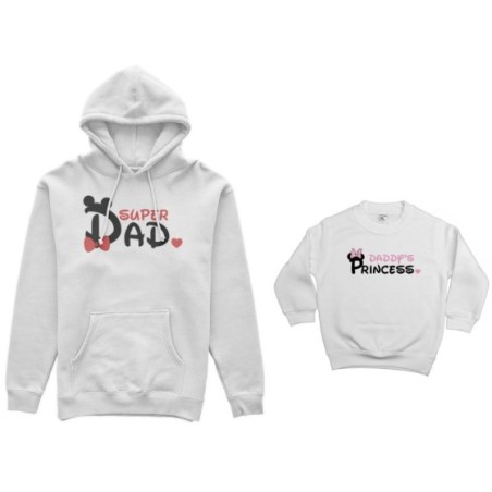 Coordinato felpe padre figlio super dad mickey Per il papà