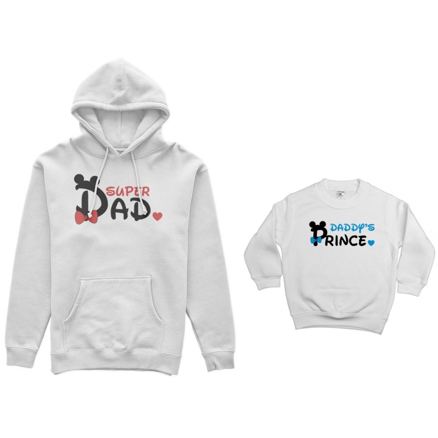 Coordinato felpe padre figlio super dad mickey Per il papà