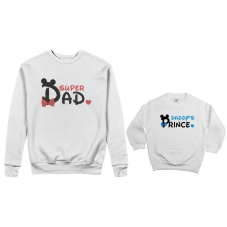 Coordinato felpe padre figlio super dad mickey Per il papà
