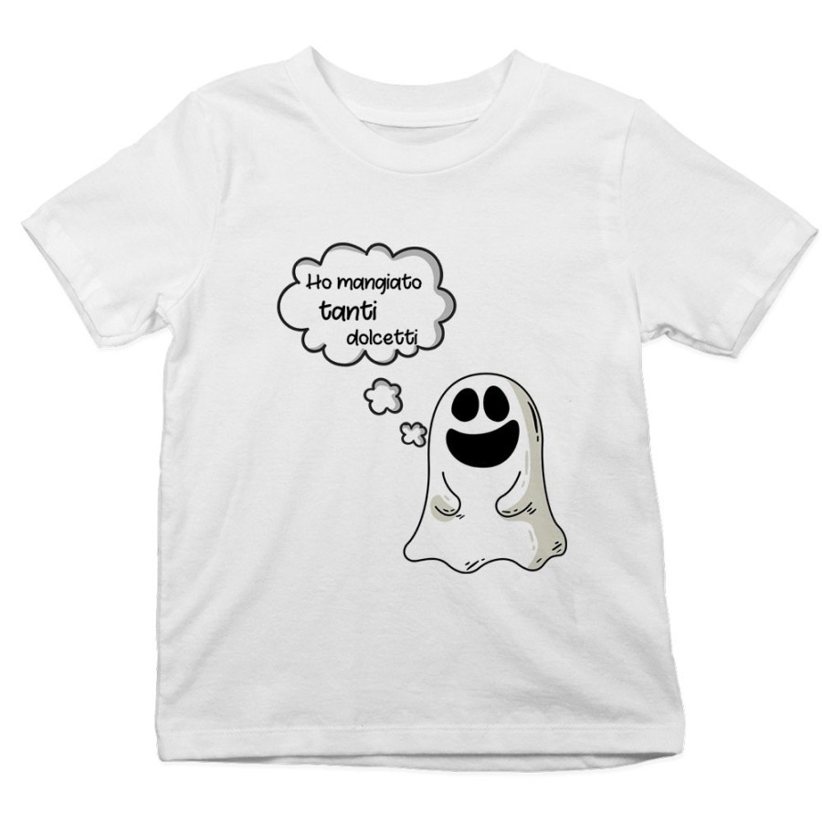 T-shirt bambino ho mangiato troppi dolcetti Halloween