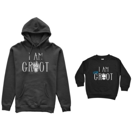 Coordinato felpe padre figlio i am groot i am little groot Per il papà