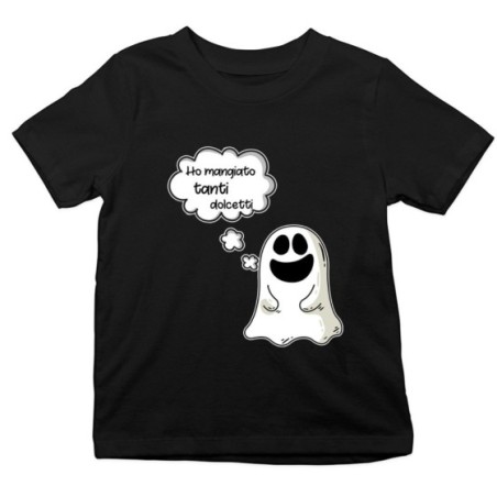 T-shirt bambino ho mangiato troppi dolcetti Halloween