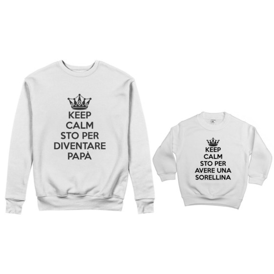 Coordinato felpe padre figlio keep calm sto per diventare papà Per il papà 2