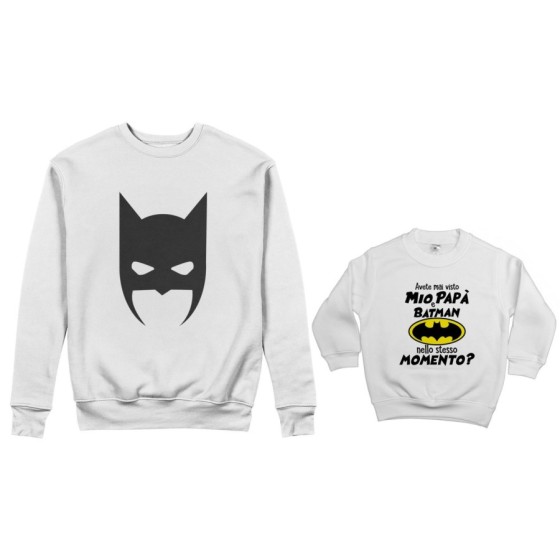 Coordinato felpe padre figlio avete mai visto batman e mio papà nello stesso momento? Per il papà 2