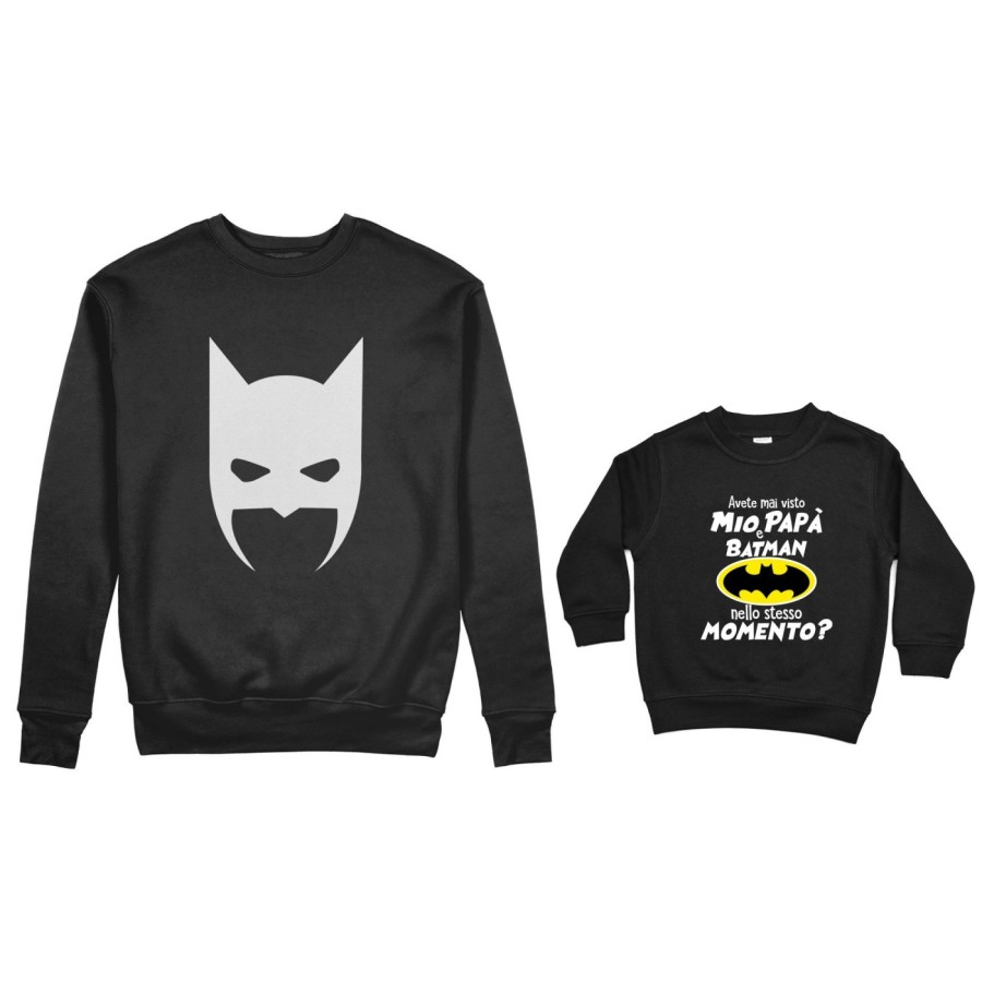 Coordinato felpe padre figlio avete mai visto batman e mio papà nello stesso momento? Per il papà