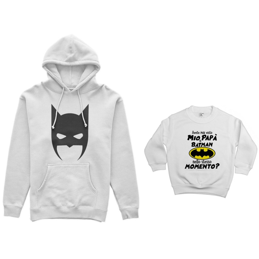 Coordinato felpe padre figlio avete mai visto batman e mio papà nello stesso momento? Per il papà