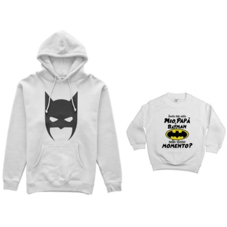 Coordinato felpe padre figlio avete mai visto batman e mio papà nello stesso momento? Per il papà