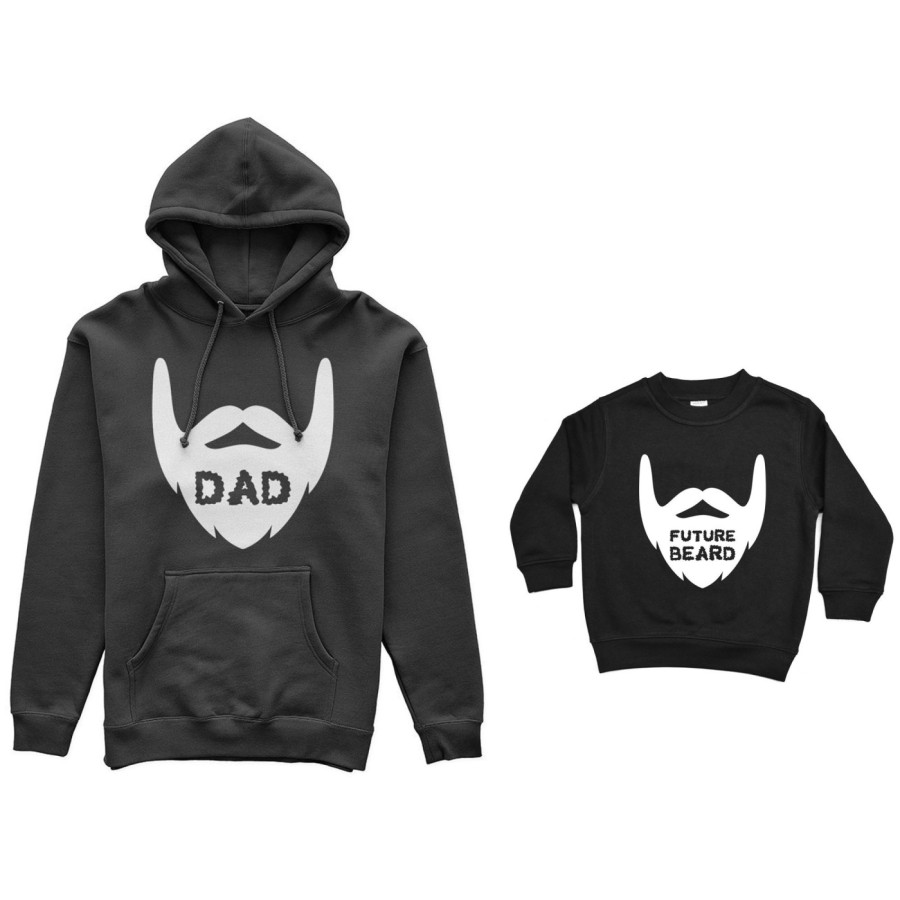 Coordinato felpe padre figlio dad future beard Per il papà