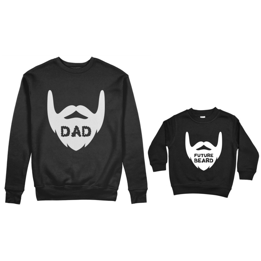 Coordinato felpe padre figlio dad future beard Per il papà