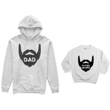 Coordinato felpe padre figlio dad future beard Per il papà