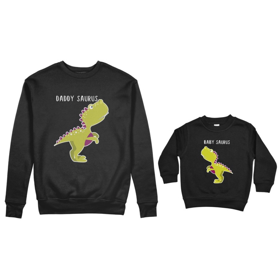Coordinato felpe padre figlio daddy saurus baby saurus Per il papà